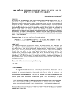 UMA ANÁLISE REGIONAL SOBRE AS CRISES DE 1857 E 1860