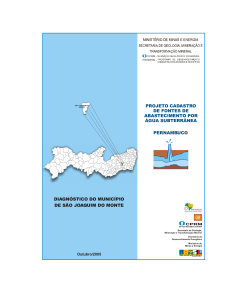 DIAGNÓSTICO DO MUNICÍPIO DE SÃO JOAQUIM DO MONTE