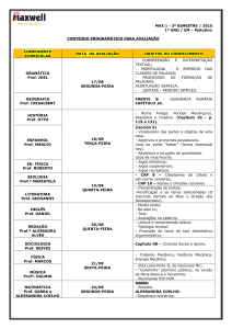 MAX 1 - 3º BIMESTRE / 2015 1º ANO / EM