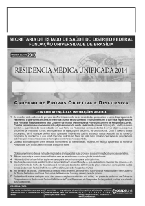 Caderno de questões - Tipo I - Cargo 1