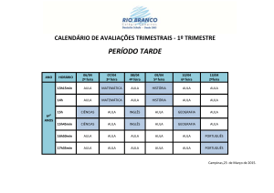 período tarde - Colégio Rio Branco