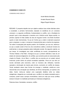 CONSENSO E CONFLITO André Martins Brandão Arnaldo Ricardo