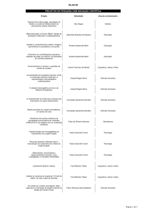 Página 1 de 3 IELACHS PROJETOS DE PESQUISA COM