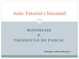 binomiais e triângulo de pascal