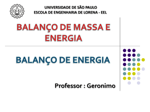 Balanço de Energia