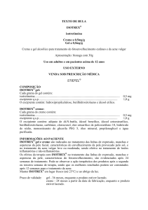 TEXTO DE BULA ISOTREX isotretinoína Creme a 0,5mg/g Gel a 0