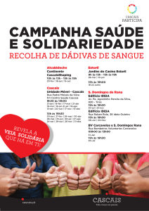 RECOLHA DE DÁDIVAS DE SANGUE