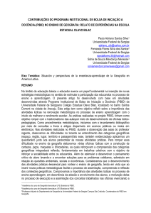 (pibid) no ensino de geografia - Observatorio Geográfico de