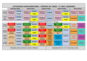 atividades complementares - período da tarde