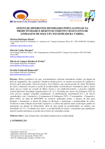 efeito de diferentes densidades populacionais na produtividade e