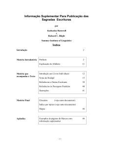 Informação Suplementar Para a Publicação de Escrituras