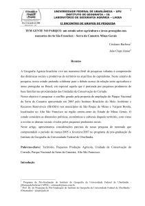 TEM GENTE NO PARQUE: um estudo sobre agricultura e