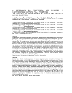 a abordagem da fisioterapia nas neurites e incapacidades geradas