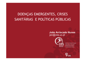 DOENÇAS EMERGENTES, CRISES SANITÁRIAS E POLÍTICAS