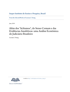 uma Análise Econômica do Judiciário Brasileiro