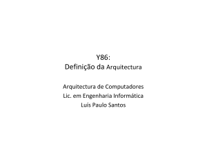 Y86: Definição da Arquitectura - HPC