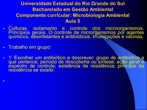 3.2 Antibióticos: história e classes.