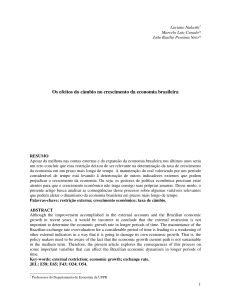 Os efeitos do câmbio no crescimento da economia brasileira