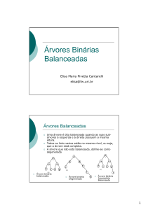 Árvores Binárias Balanceadas