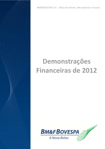 Demonstrações Financeiras de 2012