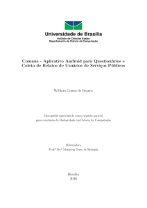 Aplicativo Android para Questionários e Coleta de - BDM