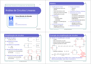 Análise de Circuitos Lineares