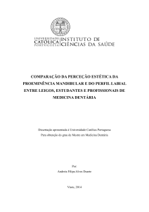 comparação da perceção estética da proeminência mandibular e do