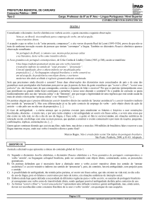 Professor do 6º ao 9º Ano – Língua Portuguesa