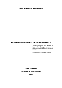 "leishmaniose visceral grave em crianças".