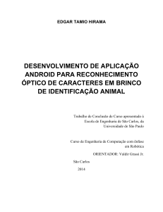 desenvolvimento de aplicação android para reconhecimento óptico