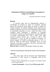 fundamentos históricos metodológicos da pesquisa de campo em