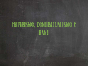 Empirismo, Contratualismo e Kant (Ética)