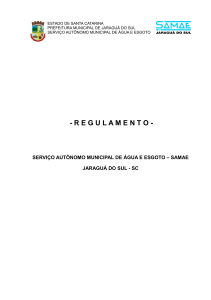 regulamento - Samae Jaraguá do Sul