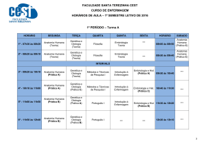 1º SEMESTRE LETIVO DE 2016 1º PERÍODO