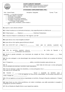 PB1 atividades complementares de GEO 701/702