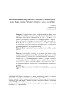 Dois instrumentos linguísticos no período de institucionali