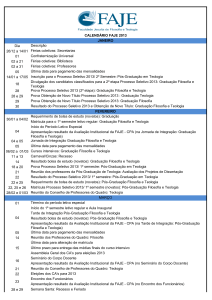 Dia Descrição 26/12 a 14/01 Férias coletivas: Secretarias 01