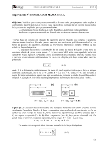 Roteiro Exp. 6 - OSCILADOR MASSA-MOLA