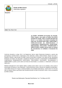 Proposição - Assembleia Legislativa do Estado de Mato Grosso