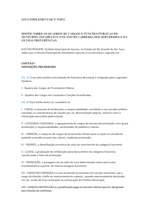 lei complementar nº 9/2011 dispõe sobre os quadros de cargos e