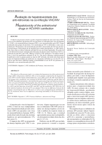 Avaliação da hepatotoxicidade dos anti-retrovirais na co