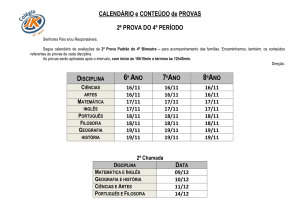 Conteúdos de 6º ao 8º anos - 2ª PP4