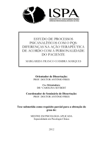 ESTUDO DE PROCESSOS PSICANALÍTICOS COM O PQS