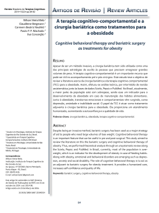 A terapia cognitivo-comportamental e a cirurgia bariátrica