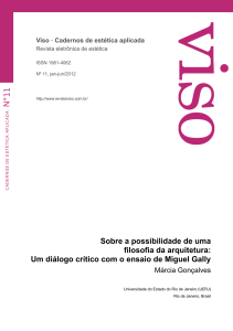 Sobre a possibilidade de uma filosofia da arquitetura