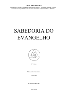 sabedoria do evangelho - v - Associação Espírita Luz e Amor