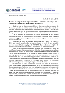 Nota técnica Dengue _1 - Secretaria Estadual de Saúde de