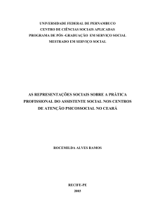 as representações sociais sobre a prática profissional