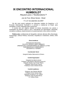 NOVENO ENCUENTRO INTERNACIONAL HUMBOLDT