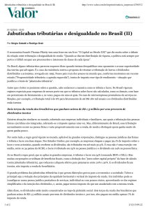 Jabuticabas tributárias e desigualdade no Brasil (II) - Bresser